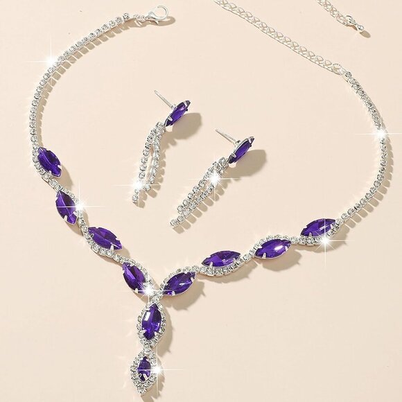 🆕 Choice Of All Prom Bridal Necklace Women Silver Crystal WeddingChoker Jewelry - Picture 4 of 7